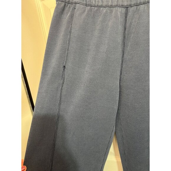 Lululemon Ribbed Softstreme Knit Wide-Leg Cropped Pants With Adjustable Waist & - Picture 2 of 12